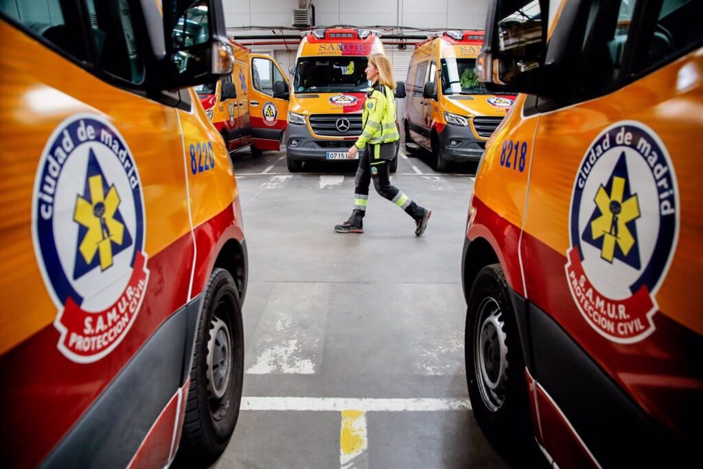 herido motorista en la m40