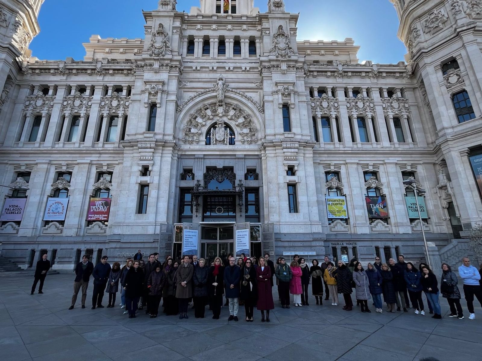 minuto de silencio en cibeles