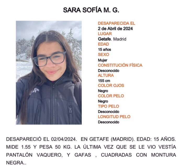 Sucesos.- Buscan a una adolescente de 15 años que desapareció este martes en Getafe