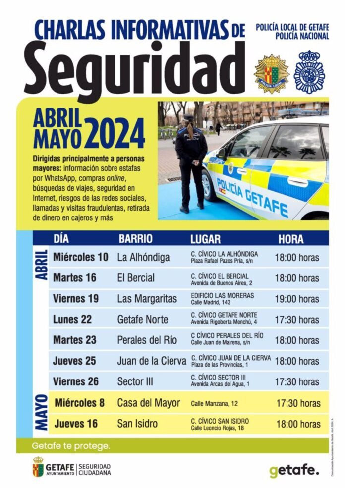 Policía Local organizará encuentros con mayores sobre estafas por Whatsapp y visitas fraudulentas