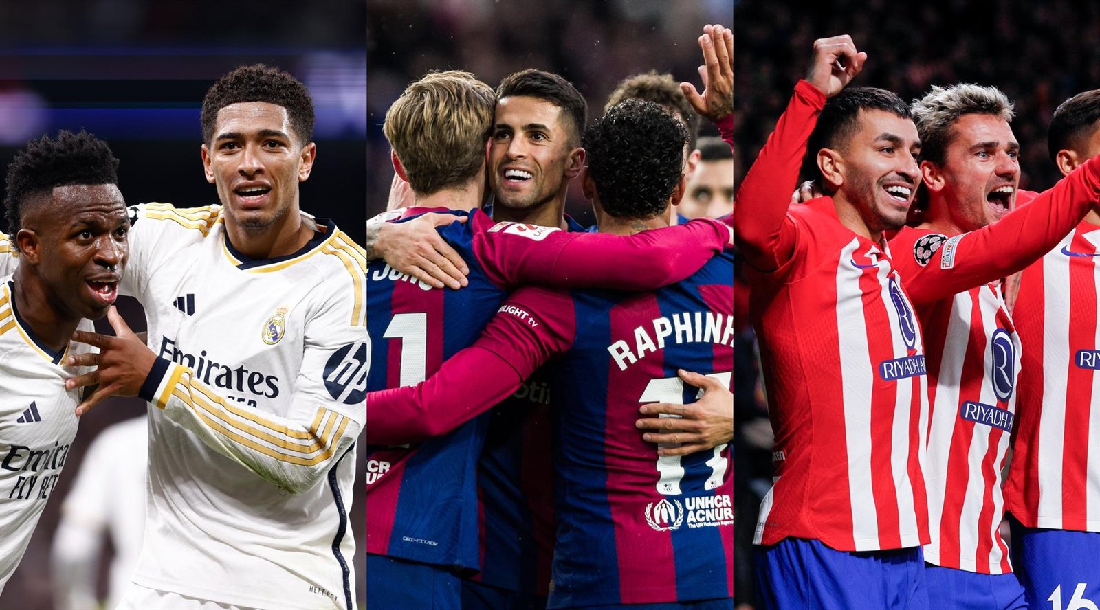 El fútbol español busca tener tres equipos en semifinales de Champions por segunda vez en su historia