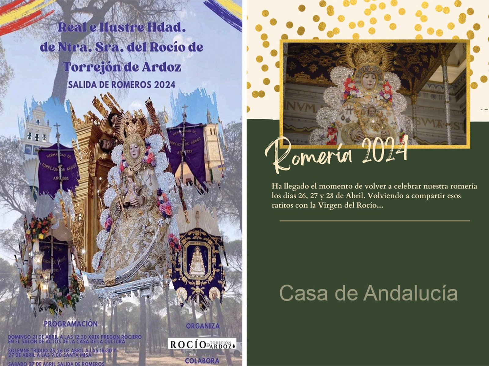 Las calles se llenan este sábado de carretas y trajes de sevillanas con las Romerías del Rocío