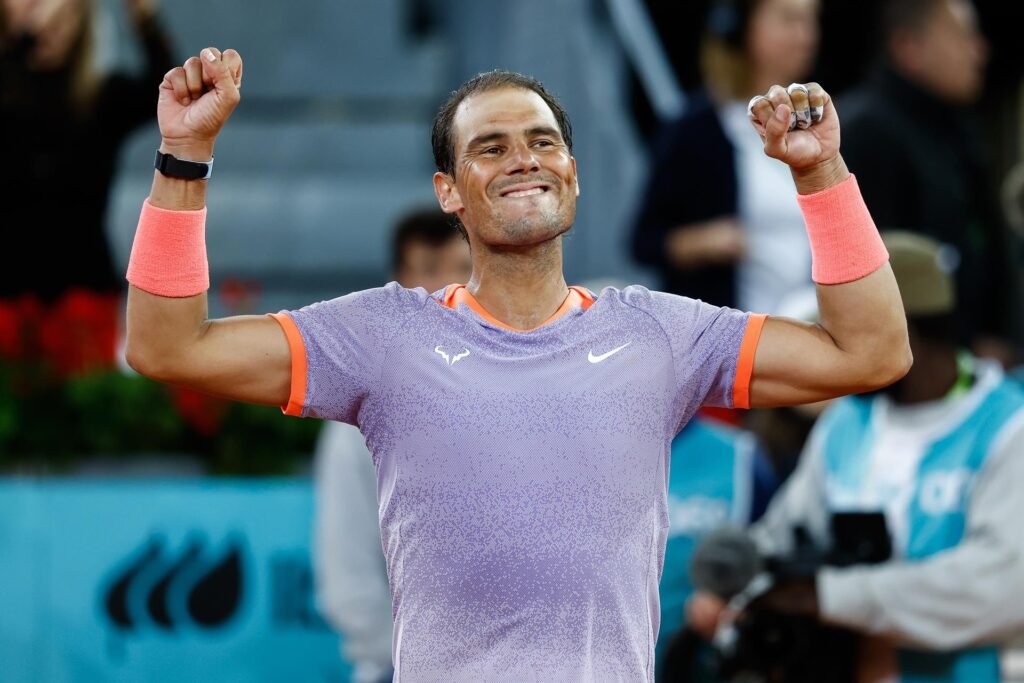 Rafa Nadal sigue vivo en Madrid tras superar un duro encuentro con el argentino Cachín