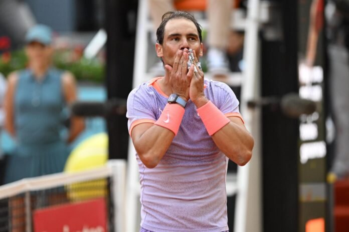 El tenista español Rafa Nadal dice adiós a Madrid contra Lehecka El tenista español Rafa Nadal dice adiós a Madrid contra Lehecka