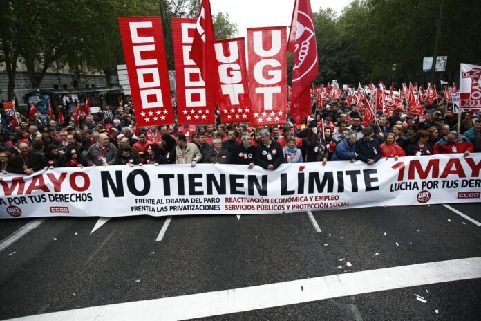 manifestacion de UGT y CCOO