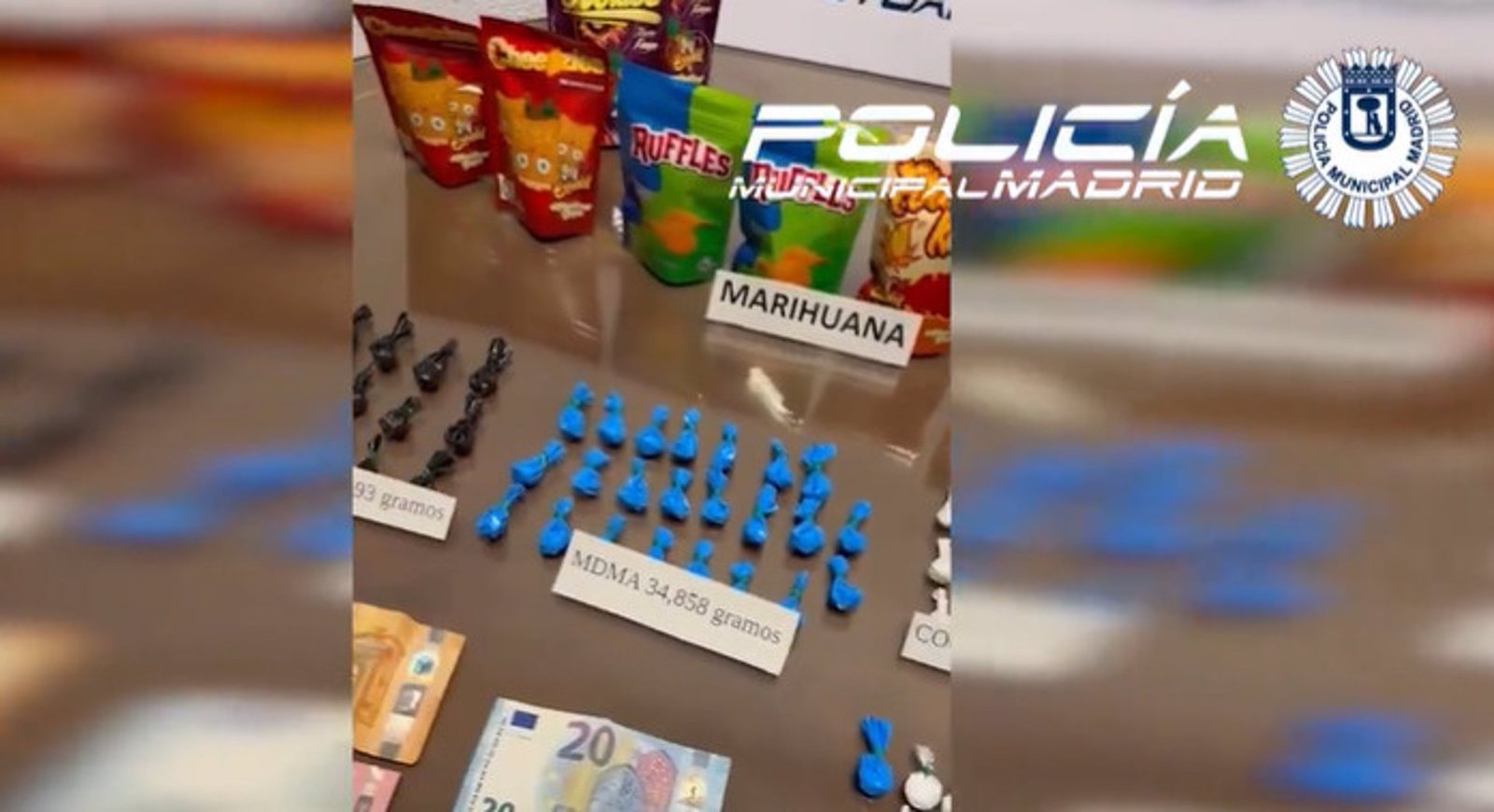 Detenido por distribuir droga en bolsas de snacks de conocidas marcas