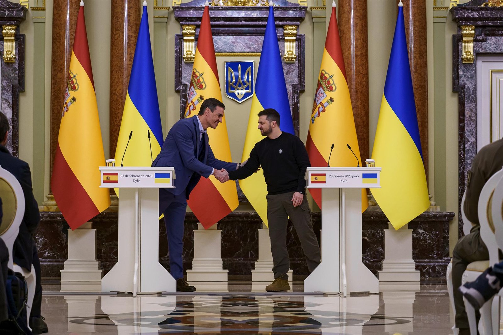 Zelenski se reúne este lunes en Madrid con el Rey y Sánchez