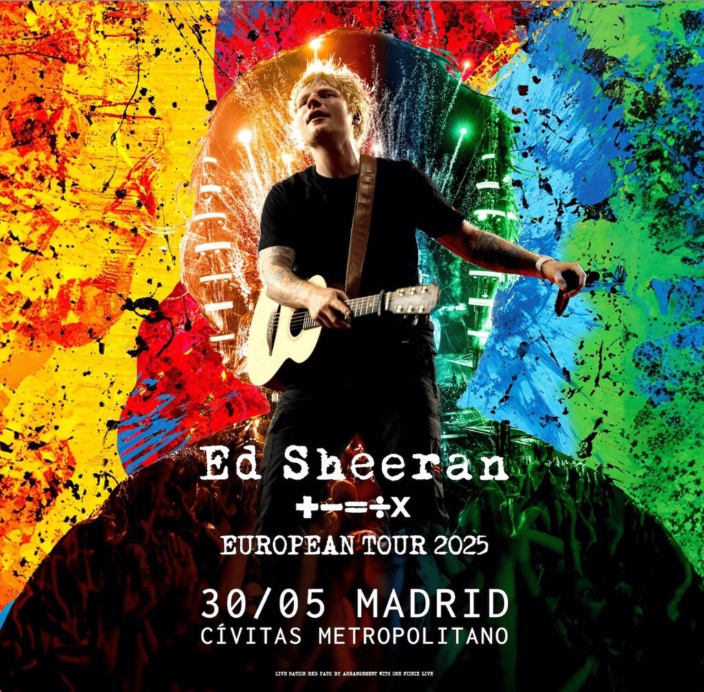 Ed Sheeran actuará el 30 de mayo de 2025 en el Cívitas Metropolitano de Madrid