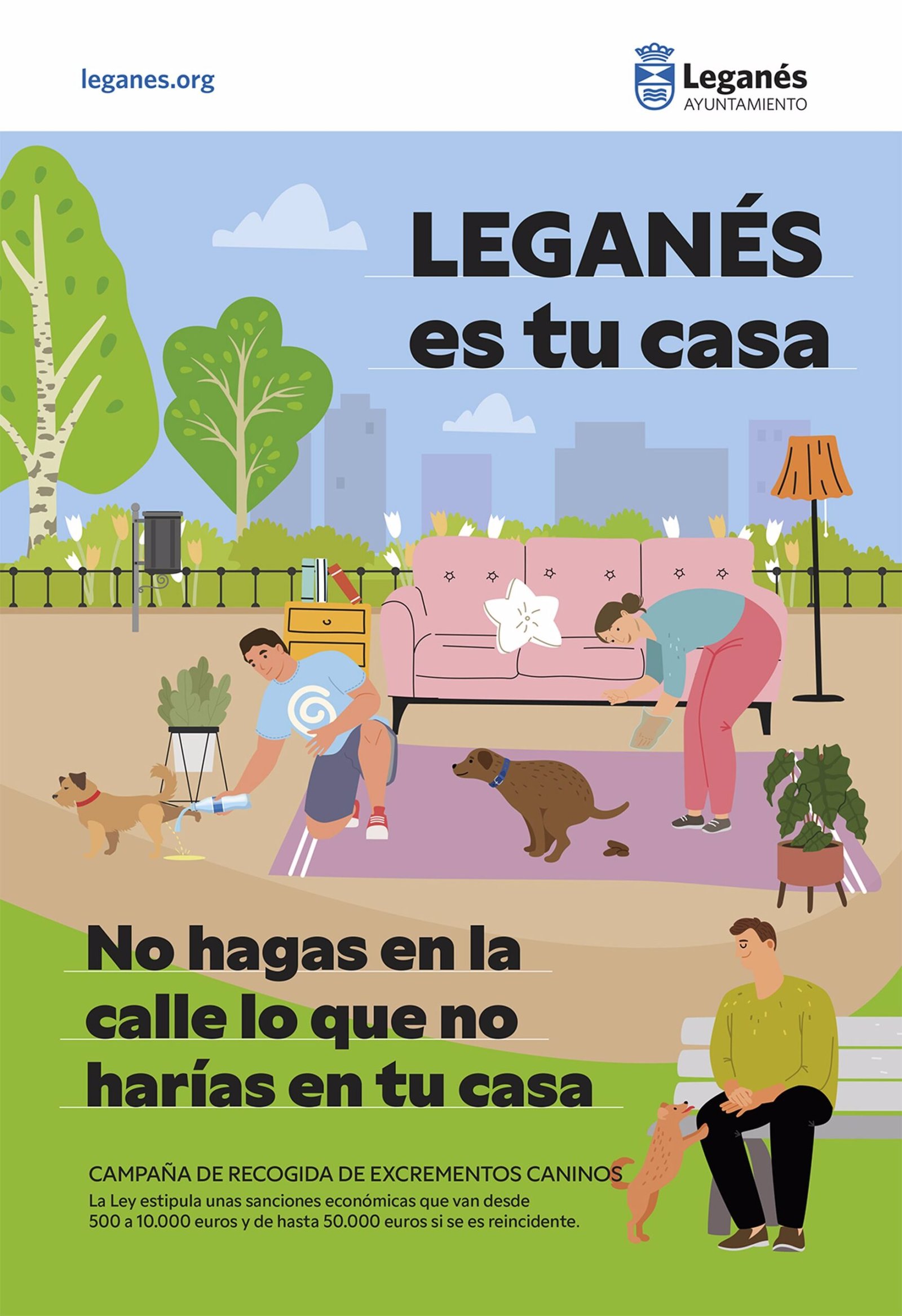 Ayuntamiento lanza una campaña sobre la recogida de excrementos de animales con multas de hasta 10.000 euros
