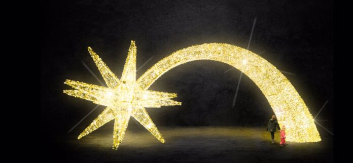 Una gran estrella de 18 metros iluminará la Navidad madrileña desde la calle Cea Bermúdez